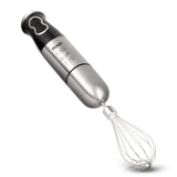 5-in-1 Handheld Immersion Blender Set with 500W Motor, Stainless Steel Blades, 700ml Beaker, Chopper Bowl, Whisk and Masher Attachments for Smoothies, Baby Food, Soups and Baking (Silver)