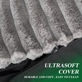 Darrahopens Furniture > Sofas > Sofas & Sofa Beds Ergonomic Bean Bag Chaise Lounger with Vertical Plush Fabric and High-Density Foam for Living Room Reading, Napping, and TV Watching (Beige) In Australia - Darrahopens