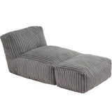 Darrahopens Furniture > Sofas > Sofas & Sofa Beds Ergonomic Bean Bag Chaise Lounger with Vertical Plush Fabric and High-Density Foam for Living Room Reading, Napping, and TV Watching (Blush) In Australia - Darrahopens