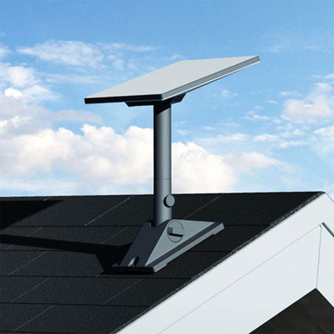 Adjustable Roof Mount Bracket with 180° Pivot and 360° Rotating Mast for Standard Gen 3 Dish and Small Electronic Devices, Heavy Duty Outdoor Installation Kit with Cable Management (DarkGrey)