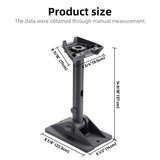 Adjustable Roof Mount Bracket with 180° Pivot and 360° Rotating Mast for Standard Gen 3 Dish and Small Electronic Devices, Heavy Duty Outdoor Installation Kit with Cable Management (DarkGrey)