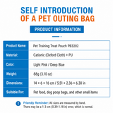 Keep Your Hands Free During Walks and Training Sessions with this Portable Pet Treat Pouch, Featuring a Built-in Poop Bag Dispenser and Quick-Access Hook, Perfect for Rewarding Your Dog On the Go (Dark Blue (With Belt)) In Australia - Darrahopens