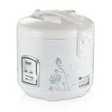 5L Electric Rice Cooker with Steamer Basket, Non-Stick Inner Pot, 24-Hour Delay Timer and Keep-Warm Function for Family Meals (White)