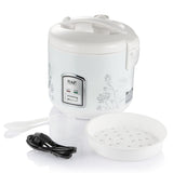 5L Electric Rice Cooker with Steamer Basket, Non-Stick Inner Pot, 24-Hour Delay Timer and Keep-Warm Function for Family Meals (White)