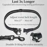 Hands-Free Dog Leash Set with Waist Belt and Storage Pouch, Shock-Absorbing Bungee Leash for Jogging, Walking, and Outdoor Adventures, Reflective Safety Design for Night Use (Blue)