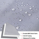 600D Oxford Fabric Boat Cover with UV and Waterproof PU Coating, Fits T-Top and JUMBO Boats, Protects Against Sun, Dust, and Rain for Outdoor Storage and Trailer Use (JUMBO Silver Grey, S02)