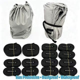 Darrahopens Home & Garden > Shading > Umbrellas & Sunshades 600D Oxford Fabric Boat Cover with UV and Waterproof PU Coating, Fits T-Top and JUMBO Boats, Protects Against Sun, Dust, and Rain for Outdoor Storage and Trailer Use (JUMBO Silver Grey, S04) In Australia - Darrahopens