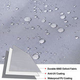 Darrahopens Home & Garden > Shading > Umbrellas & Sunshades 600D Oxford Fabric Boat Cover with UV and Waterproof PU Coating, Fits T-Top and JUMBO Boats, Protects Against Sun, Dust, and Rain for Outdoor Storage and Trailer Use (T-TOP Silver Grey, S06) In Australia - Darrahopens