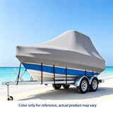 Darrahopens Home & Garden > Shading > Umbrellas & Sunshades 600D Oxford Fabric Boat Cover with UV and Waterproof PU Coating, Fits T-Top and JUMBO Boats, Protects Against Sun, Dust, and Rain for Outdoor Storage and Trailer Use (T-TOP Silver Grey, S08) In Australia - Darrahopens