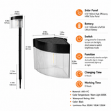 Solar Powered Outdoor Wall Lamp with Radar Motion Sensor, Dual Installation as Wall Mount or Ground Spike, Rechargeable Garden Path Light, Warm White Glow for Patio, Lawn, and Entryway Illumination (Warm Light, 4PCS) In Australia - Darrahopens