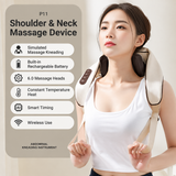Wireless U-Shaped Neck and Shoulder Massager with Adjustable Strap for Home Office and Full Body Relaxation (Beige) In Australia - Darrahopens