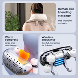 Wireless U-Shaped Neck and Shoulder Massager with Adjustable Strap for Home Office and Full Body Relaxation (Grey) In Australia - Darrahopens