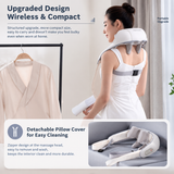 Wireless U-Shaped Neck and Shoulder Massager with Adjustable Strap for Home Office and Full Body Relaxation (Grey) In Australia - Darrahopens