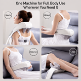 Wireless U-Shaped Neck and Shoulder Massager with Adjustable Strap for Home Office and Full Body Relaxation (Grey) In Australia - Darrahopens