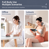 Wireless U-Shaped Neck and Shoulder Massager with Adjustable Strap for Home Office and Full Body Relaxation (Off-white)