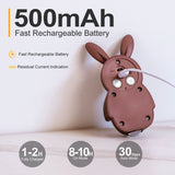 Adorable Cartoon Rabbit LED Motion Sensor Wall Light, Rechargeable Magnetic Cordless Night Lamp for Bedroom, Hallway, Stairs, and Kitchen with Dimmable Brightness and Adjustable Warm-to-Cool Glow (Gold, 3PCS)