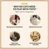 Interactive Rolling Cat Toy with Feather Wand Attachment – Auto-Moving Self-Play Ball for Indoor Cats, Smart Motion-Activated Chaser to Spark Hunting Instincts, Boost Daily Exercise, and Curb Boredom-Induced Destructive Behavior (Green)