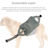 Reusable Washable Dog Diapers for Female and Male Dogs, Leak-Proof Protective Wrap with Adjustable Quick-Release Buckles, Perfect for Heat Cycles, Incontinence, and Outdoor Adventures Like Daily Walks (S, Grey) In Australia - Darrahopens