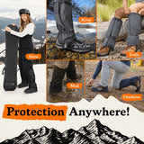 Outdoor Leg Gaiters for Hiking, Snow, and Mud – Waterproof, Breathable 100% Polyester with Adjustable Fit, Ideal for Skiing, Trekking, and Desert Exploration to Keep Debris Out of Boots (Black) In Australia - Darrahopens