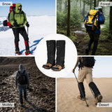Outdoor Leg Gaiters for Hiking, Snow, and Mud – Waterproof, Breathable 100% Polyester with Adjustable Fit, Ideal for Skiing, Trekking, and Desert Exploration to Keep Debris Out of Boots (Purple)