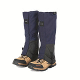 Outdoor Leg Gaiters for Hiking, Snow, and Mud – Waterproof, Breathable 100% Polyester with Adjustable Fit, Ideal for Skiing, Trekking, and Desert Exploration to Keep Debris Out of Boots (Purple)