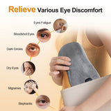 Wireless Smart Heated Eye Mask with 3-Temperature Control, Ergonomic Design for Eye Relief, Ideal for Sleep, Travel, and Office Relaxation (Black)