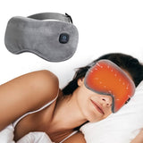 Wireless Smart Heated Eye Mask with 3-Temperature Control, Ergonomic Design for Eye Relief, Ideal for Sleep, Travel, and Office Relaxation (Black)