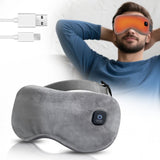 Wireless Smart Heated Eye Mask with 3-Temperature Control, Ergonomic Design for Eye Relief, Ideal for Sleep, Travel, and Office Relaxation (Grey)