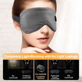Wireless Smart Heated Eye Mask with 3-Temperature Control, Ergonomic Design for Eye Relief, Ideal for Sleep, Travel, and Office Relaxation (Grey)