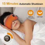 Wireless Smart Heated Eye Mask with 3-Temperature Control, Ergonomic Design for Eye Relief, Ideal for Sleep, Travel, and Office Relaxation (Grey)