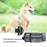 Multifunctional Dog Walking Waist Pack – Hands-Free Pet Training Pouch with Treat Compartment, Waste Bag Dispenser, Mesh Water Bottle Holder, and Built-in Leash Hook for Jogging, Hiking, and Daily Outdoor Adventures (Black)