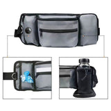 Multifunctional Dog Walking Waist Pack – Hands-Free Pet Training Pouch with Treat Compartment, Waste Bag Dispenser, Mesh Water Bottle Holder, and Built-in Leash Hook for Jogging, Hiking, and Daily Outdoor Adventures (Black)