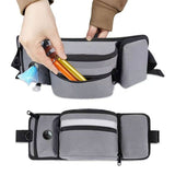Multifunctional Dog Walking Waist Pack – Hands-Free Pet Training Pouch with Treat Compartment, Waste Bag Dispenser, Mesh Water Bottle Holder, and Built-in Leash Hook for Jogging, Hiking, and Daily Outdoor Adventures (Black)