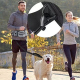 Multifunctional Dog Walking Waist Pack – Hands-Free Pet Training Pouch with Treat Compartment, Waste Bag Dispenser, Mesh Water Bottle Holder, and Built-in Leash Hook for Jogging, Hiking, and Daily Outdoor Adventures (Black)