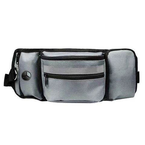 Multifunctional Dog Walking Waist Pack – Hands-Free Pet Training Pouch with Treat Compartment, Waste Bag Dispenser, Mesh Water Bottle Holder, and Built-in Leash Hook for Jogging, Hiking, and Daily Outdoor Adventures (Grey)