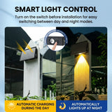 Solar Powered Outdoor Wall Light with Triple-Sided Glow, 5 Lighting Modes, Dusk-to-Dawn Auto On/Off, Weatherproof LED Accent Lamp for Patio, Fence, Staircase, and Garden Wall Decor (12PCS, Cool White)