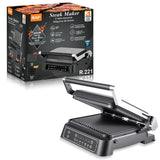 Darrahopens Appliances > Kitchen Appliances > Speciality Appliances Two-in-One Electric Grill and Sandwich Maker with Interchangeable Non-Stick Plates, 180-Degree Flip-Open Design for Steaks, Paninis, Waffles, and Breakfast Favorites in Home Kitchens (Black) In Australia - Darrahopens