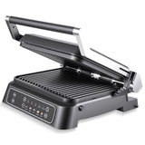 Darrahopens Appliances > Kitchen Appliances > Speciality Appliances Two-in-One Electric Grill and Sandwich Maker with Interchangeable Non-Stick Plates, 180-Degree Flip-Open Design for Steaks, Paninis, Waffles, and Breakfast Favorites in Home Kitchens (Black) In Australia - Darrahopens
