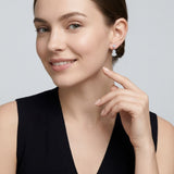 Elegant S925 Silver Moissanite Gourd Earrings with Round Stud and Pear-Shaped Drops, 8 Hearts 8 Arrows Cut, Brilliant Fire, Ideal for Daily Wear, Date Nights, and Light Formal Occasions, Includes GRA Certificate (Silver, 2 Carat)