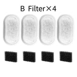 Replacement Pet Water Fountain Filter Kit with Runway Filter, Round Foam, and Square Activated Carbon Pad for Clean, Fresh Drinking Water for Cats and Dogs (B Filter×12)