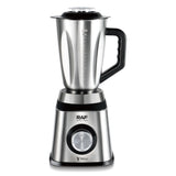 2-in-1 Electric Blender and Grinder with Stainless Steel Body, 1.5L Large Capacity Jar and Compact Glass Grinding Cup for Smoothies, Juices, Coffee Beans and Dry Ingredients (Silver)