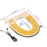 USB-Powered Heated Toilet Seat Cover with Soft Plush and Waterproof PU Leather, Adjustable Temperature and Timer, Easy-Clean Design for Warm and Cozy Bathroom Experience (Grey) In Australia - Darrahopens