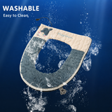 USB-Powered Heated Toilet Seat Cover with Soft Plush and Waterproof PU Leather, Adjustable Temperature and Timer, Easy-Clean Design for Warm and Cozy Bathroom Experience (Yellow)