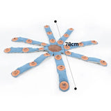 Interactive Octopus Puzzle Toy for Dogs – Snuffle Mat & Treat Dispenser Combo for Slow Feeding, Mental Stimulation, and Boredom Relief, Made from Recycled Fire Hose and Natural Rubber, Perfect for Solo or Bonding Play (Blue)