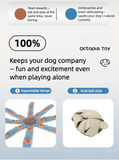 Interactive Octopus Puzzle Toy for Dogs – Snuffle Mat & Treat Dispenser Combo for Slow Feeding, Mental Stimulation, and Boredom Relief, Made from Recycled Fire Hose and Natural Rubber, Perfect for Solo or Bonding Play (Blue)