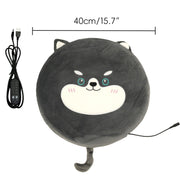 New Winter USB Heated Seat Cushion, Round Cartoon Design for Office and Home, Portable Warmth with Adjustable Temperature, Compatible with Power Banks and USB Ports (Husky) In Australia - Darrahopens