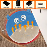 New Winter USB Heated Seat Cushion, Round Cartoon Design for Office and Home, Portable Warmth with Adjustable Temperature, Compatible with Power Banks and USB Ports (Owl)