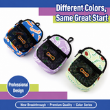 Stylish Printed Dog Walk Pouch, Pet Waste Bag Dispenser with Bone-Shaped Outlet, Mini Backpack Design with Hooks and Straps for Leashes, Keys, and Small Essentials (Blue) In Australia - Darrahopens