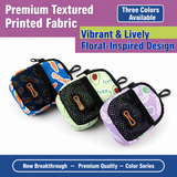 Stylish Printed Dog Walk Pouch, Pet Waste Bag Dispenser with Bone-Shaped Outlet, Mini Backpack Design with Hooks and Straps for Leashes, Keys, and Small Essentials (Blue) In Australia - Darrahopens