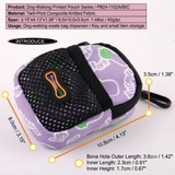 Stylish Printed Dog Walk Pouch, Pet Waste Bag Dispenser with Bone-Shaped Outlet, Mini Backpack Design with Hooks and Straps for Leashes, Keys, and Small Essentials (Green) In Australia - Darrahopens
